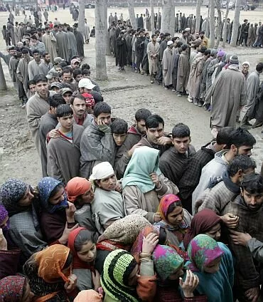 People stripped, beaten up for voting : Jammu and kashmir